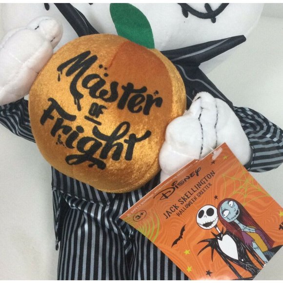 Jack Skellington 21 in Pumpkin Plush Halloween Door Greeter Nightmare Christmas - Picture 2 of 3